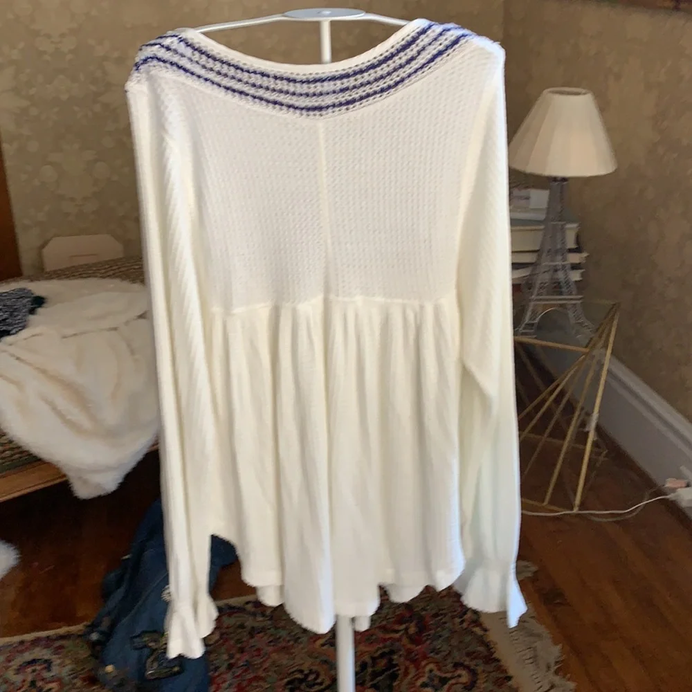 Free‎ people soul mate knit crochet thermal. NWOT. Retail 98 - Picture 5 of 6